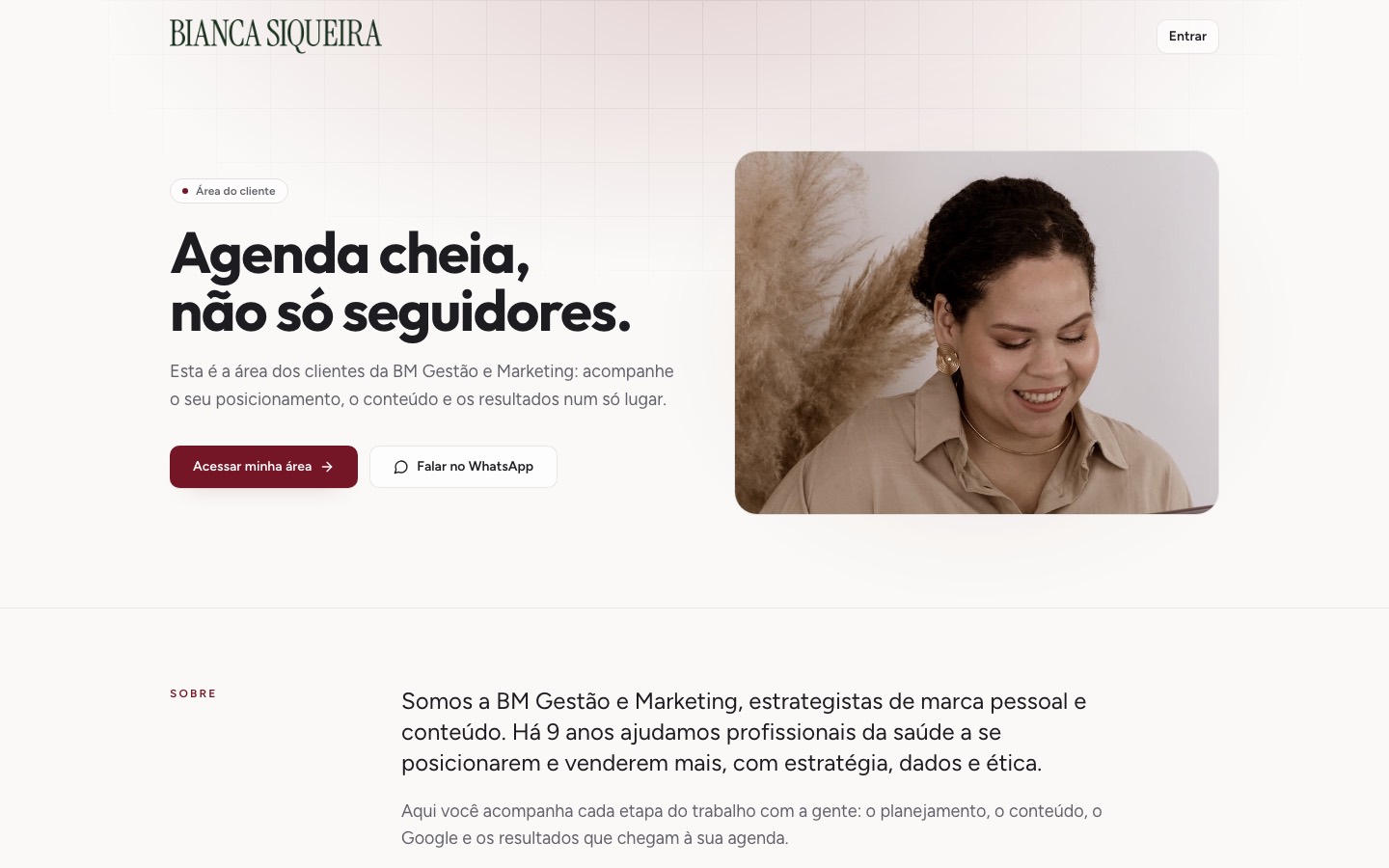 Painel BM Gestão e Marketing, feito no LUME Hub